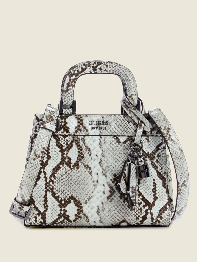 Grey Women's Guess Katey Croc Satchel Bags | 9327580-KN