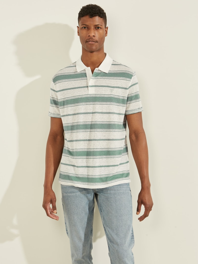 Light Blue / White Men's Guess Eco Josu Shirts | 4986150-GZ