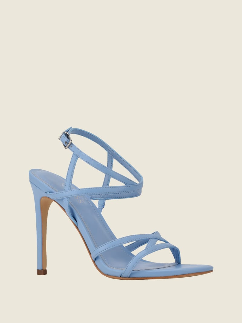 Light Blue Women's Guess Fumi Strappy Heels | 8201437-GF