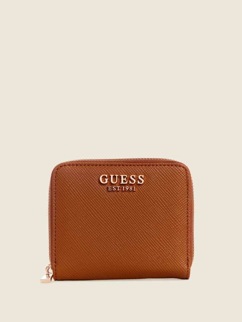 Light Brown Women's Guess Laurel Small Zip-Around Wallets | 9847035-ZJ