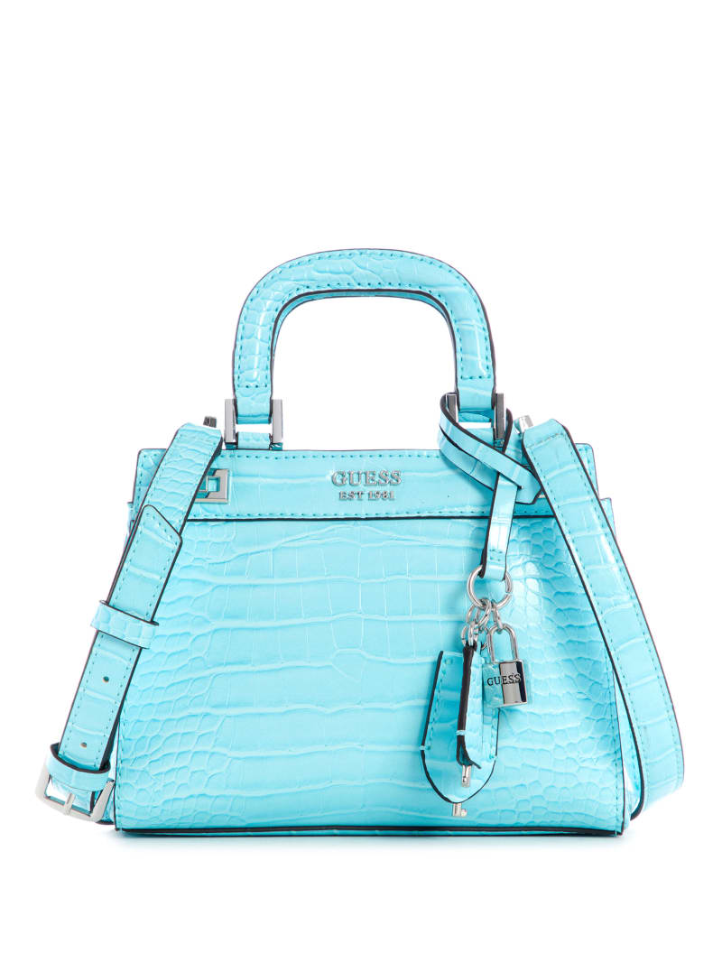 Light Turquoise Women's Guess Katey Satchel Bags | 7564238-UD