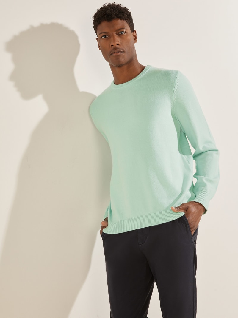 Mint Men's Guess Eco Liam Crew Sweaters | 5492306-FJ