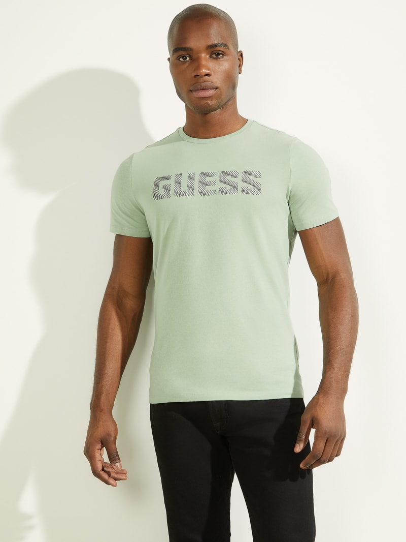 Mint Men's Guess Magick Logo Tee T Shirts | 5062318-AM