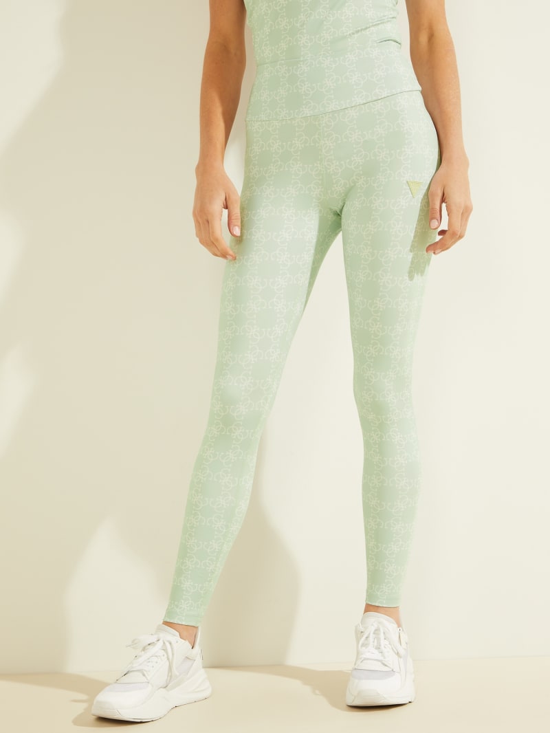 Mint Women's Guess Caitlin Logo Leggings Pants | 0813746-TS