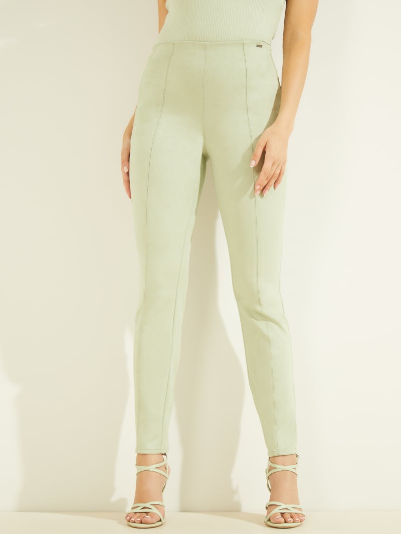 Mint Women's Guess Maya Faux-Suede Leggings Pants | 6537108-VM