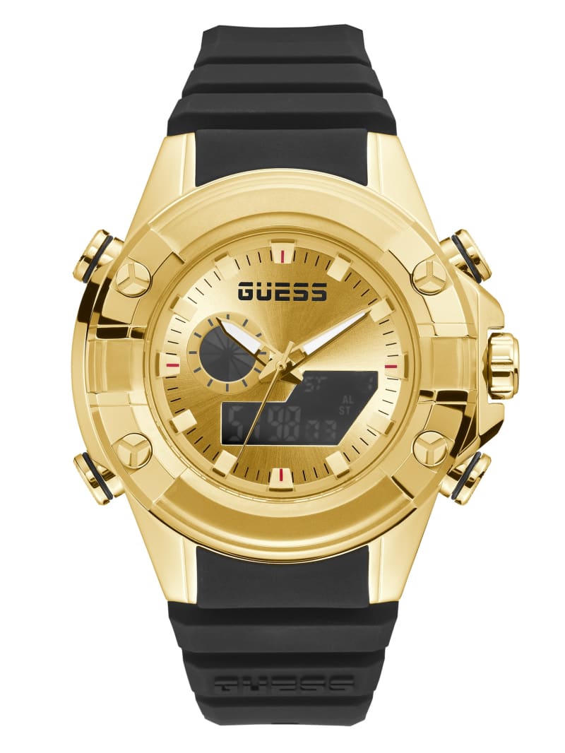 Multicolor Men's Guess Gold-Tone and Digital Watches | 1896572-HC