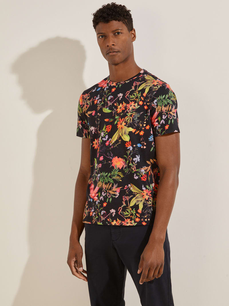 Multicolor Men's Guess Market Floral Tee T Shirts | 8430276-UL