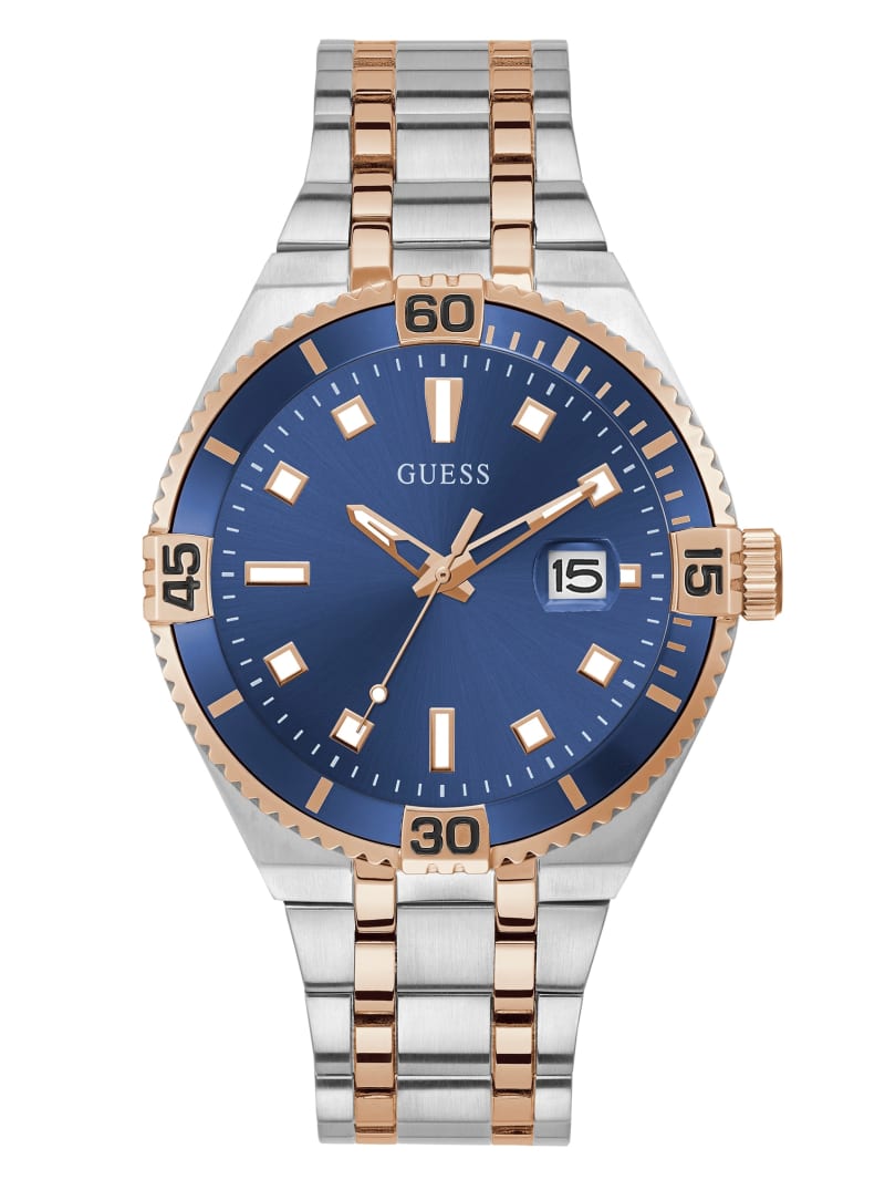 Multicolor Men's Guess Multi-Tone and Blue Analog Watches | 0396124-LC