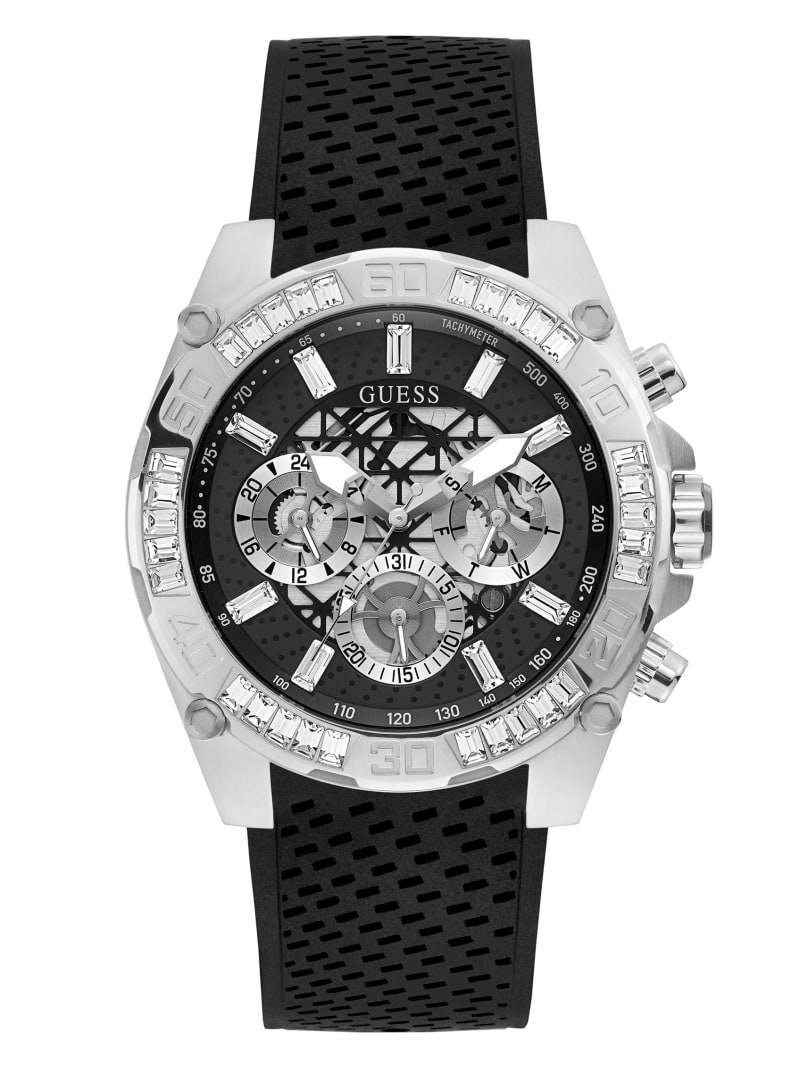 Multicolor Men's Guess Silver-Tone And Tachymeter Watches | 8163095-IY