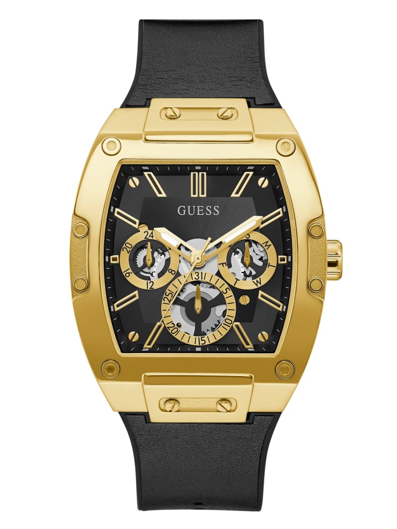 Multicolor Men's Guess and Gold-Tone Square Multifunction Watches | 1634892-WZ