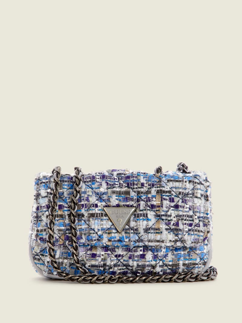 Multicolor Women's Guess Cessily Tweed Convertible Mini Bag | 4315097-YW