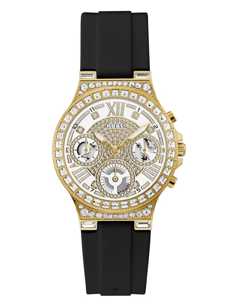 Multicolor Women's Guess Gold-Tone Rhinestone Multifunction Watches | 4076528-BD