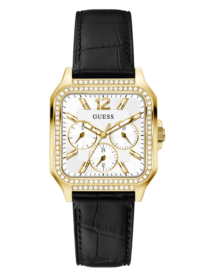 Multicolor Women's Guess Gold-Tone Square Multifunction Watches | 5812607-XS