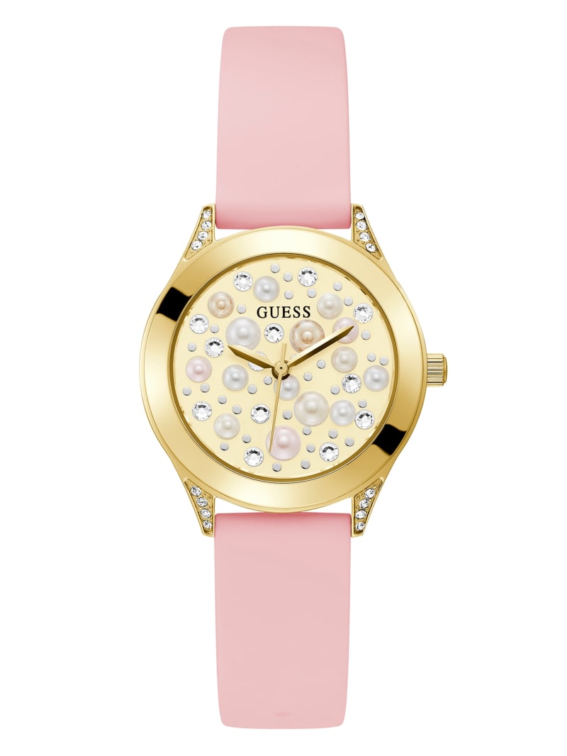 Multicolor Women's Guess Gold-Tone and Pearl Analog Watches | 0823471-IC