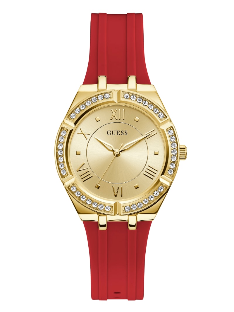 Multicolor Women's Guess Gold-Tone and Red Analog Watches | 4035916-DM