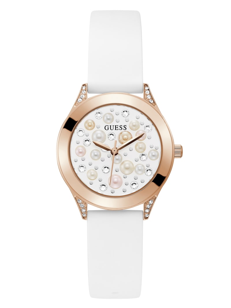 Multicolor Women's Guess Rose Gold-Tone and Pearl Analog Watches | 3429580-IP