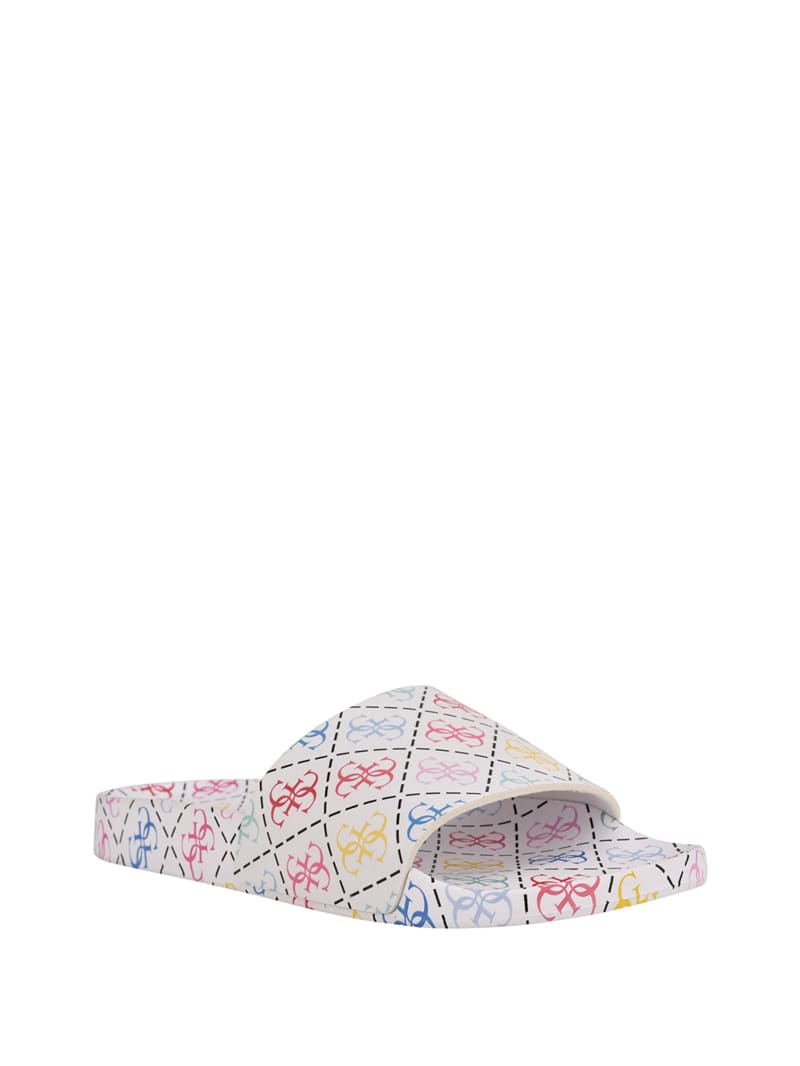 Multicolor Women's Guess Savan Logo Pool Slides | 0592146-CT