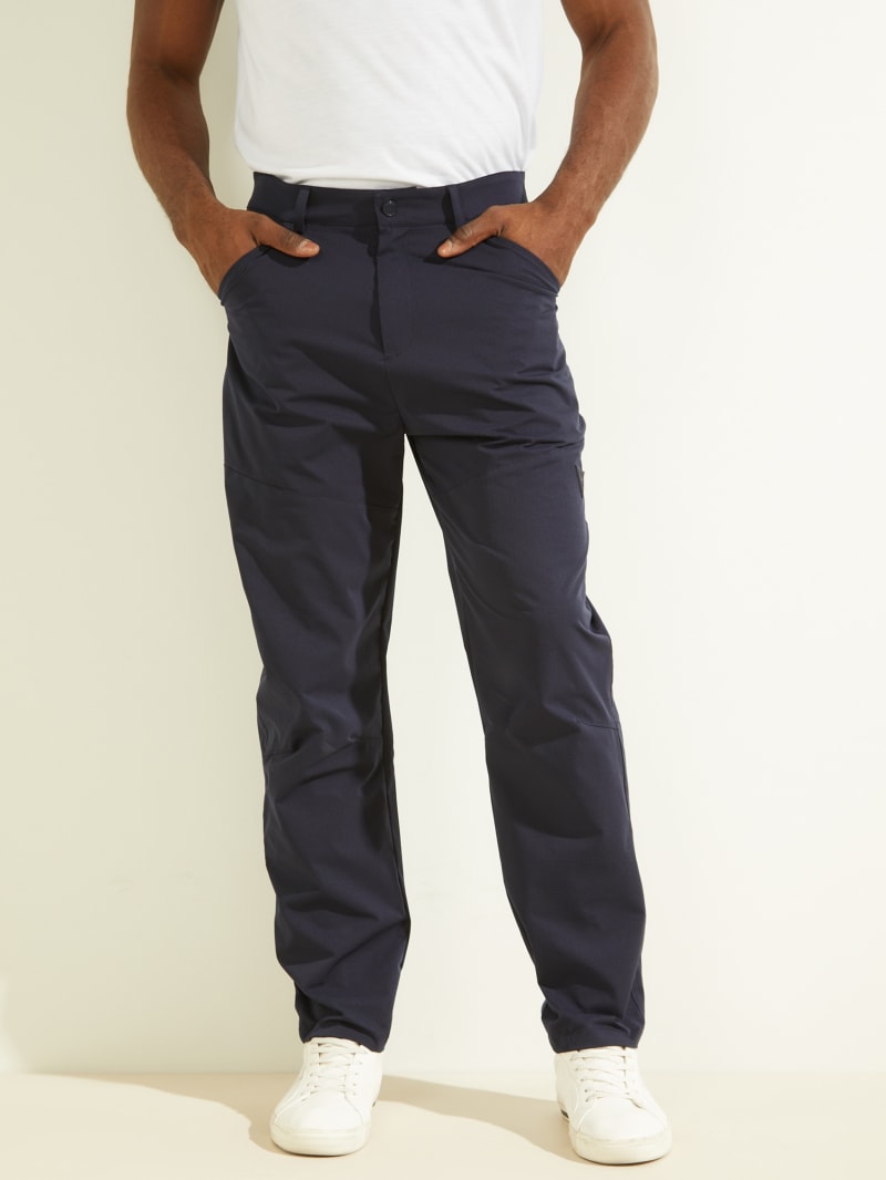 Navy Men's Guess Eco Ivo Travelers Pants | 3815907-NB