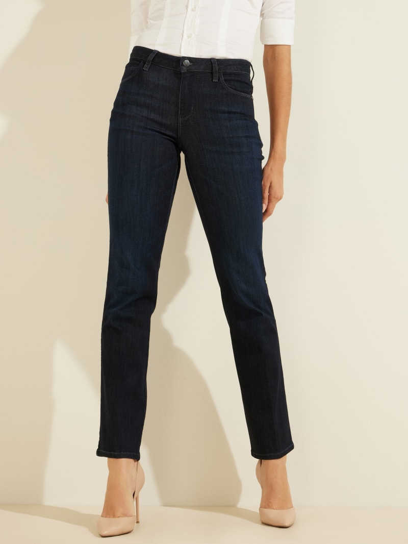 Navy Women's Guess Eco Sexy Straight Pants | 4918527-ET