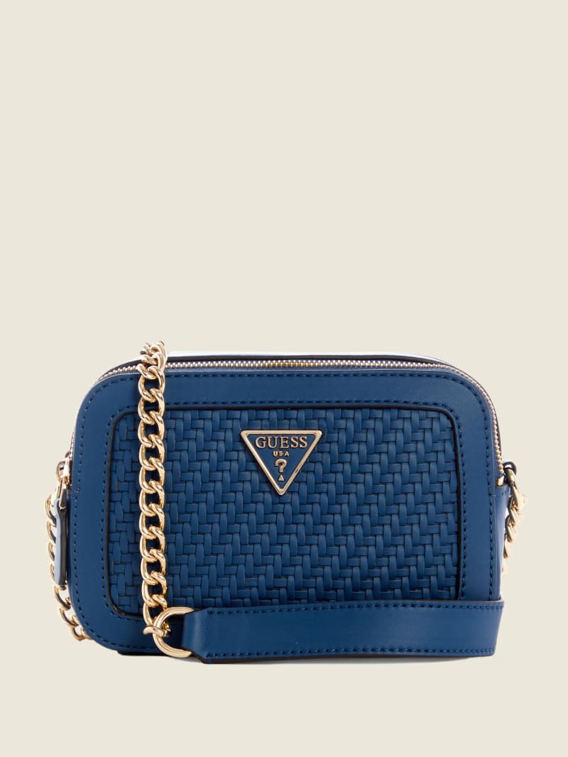 Navy Women's Guess Hassie Camera Crossbody Bags | 8962437-HW