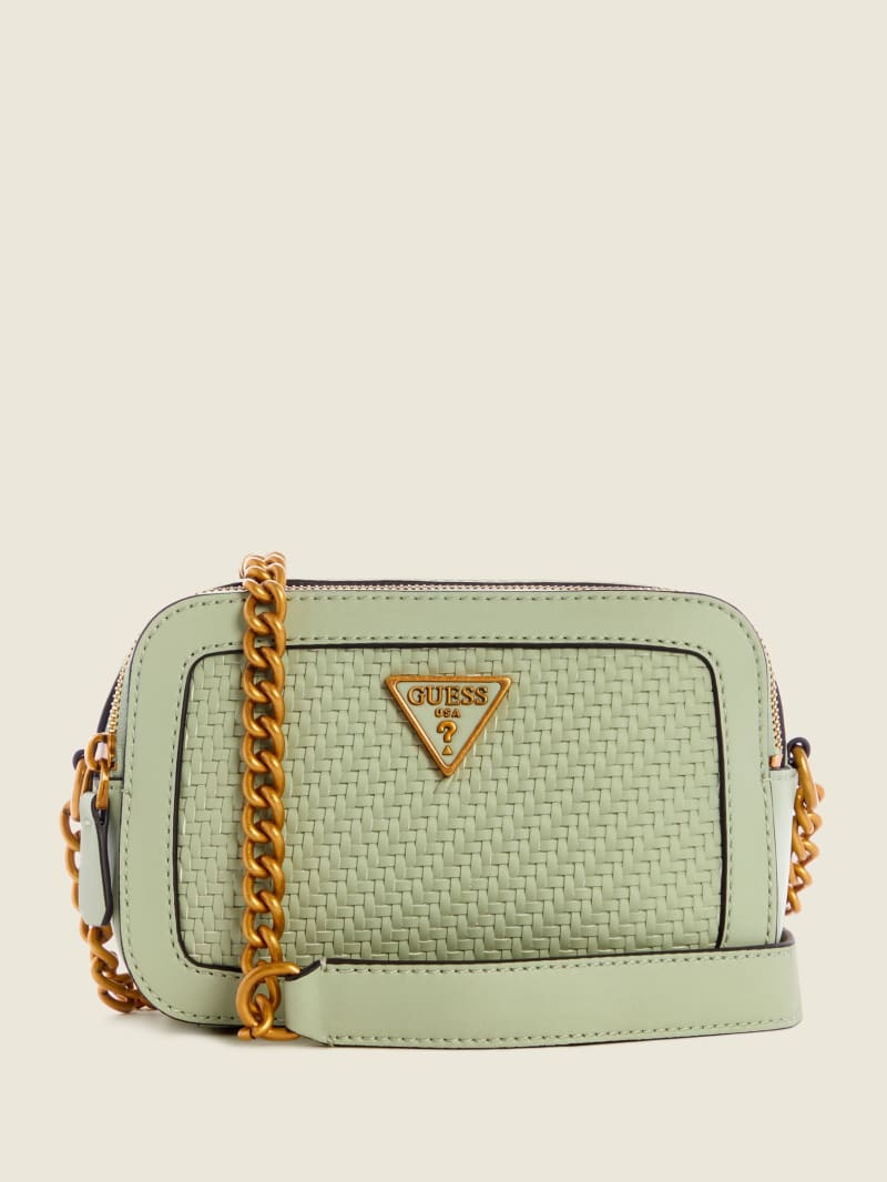 Olive Women's Guess Hassie Camera Crossbody Bags | 7120645-UN