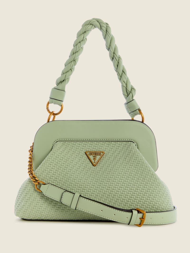 Olive Women's Guess Hassie Frame Crossbody Bags | 4680935-JI