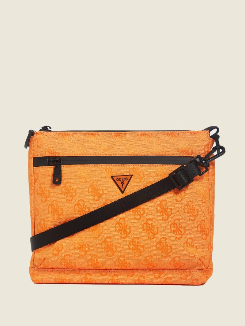 Orange Men's Guess Vezzola Nylon Bags | 6795234-ZQ