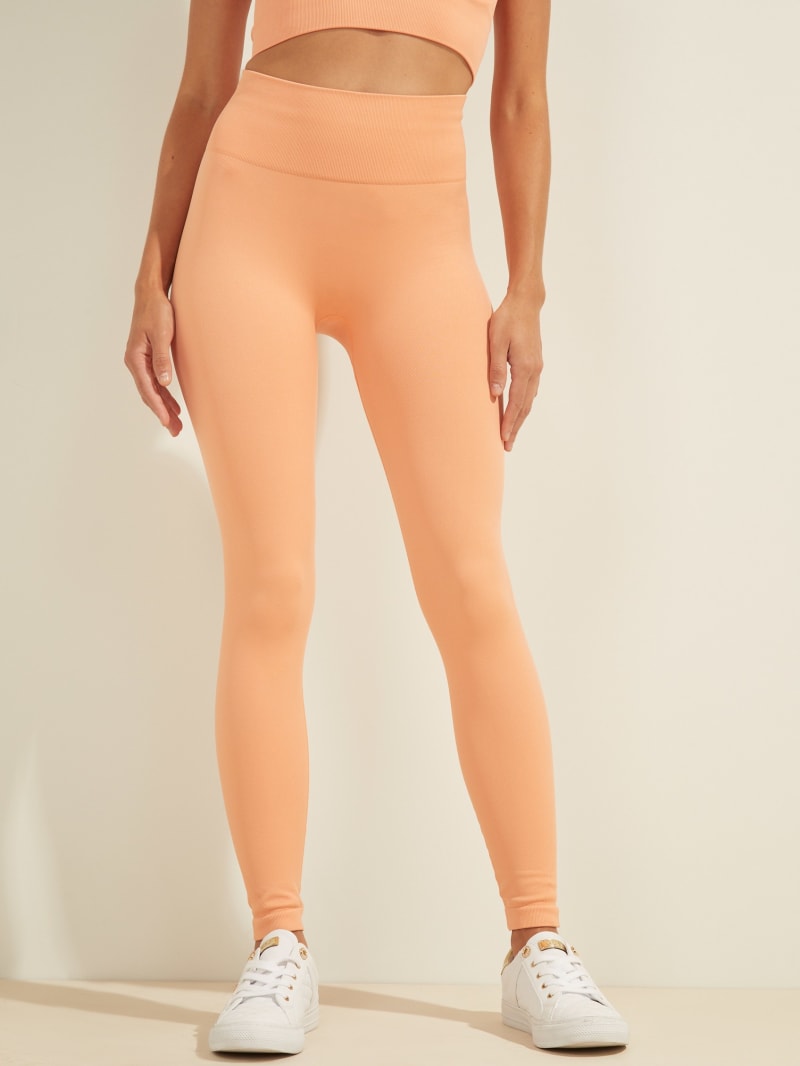 Orange Women's Guess Alma Seamless Leggings Pants | 2153604-EN