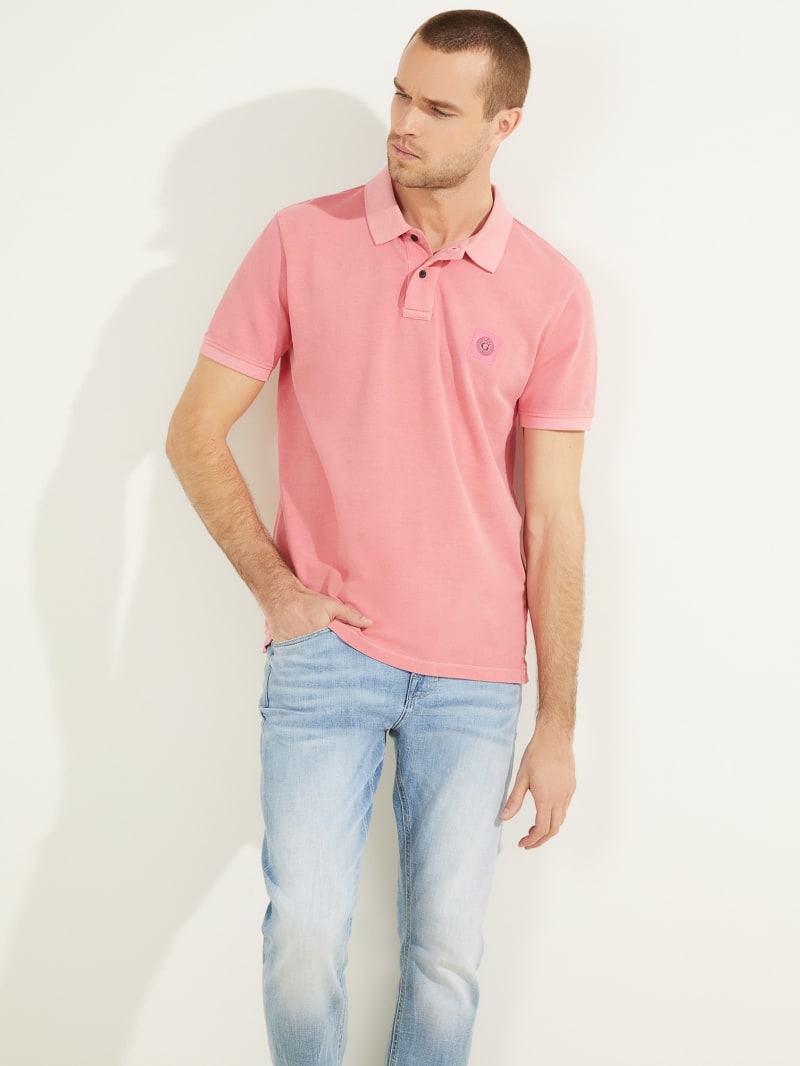 Pink Men's Guess Washed Shirts | 8296035-KO