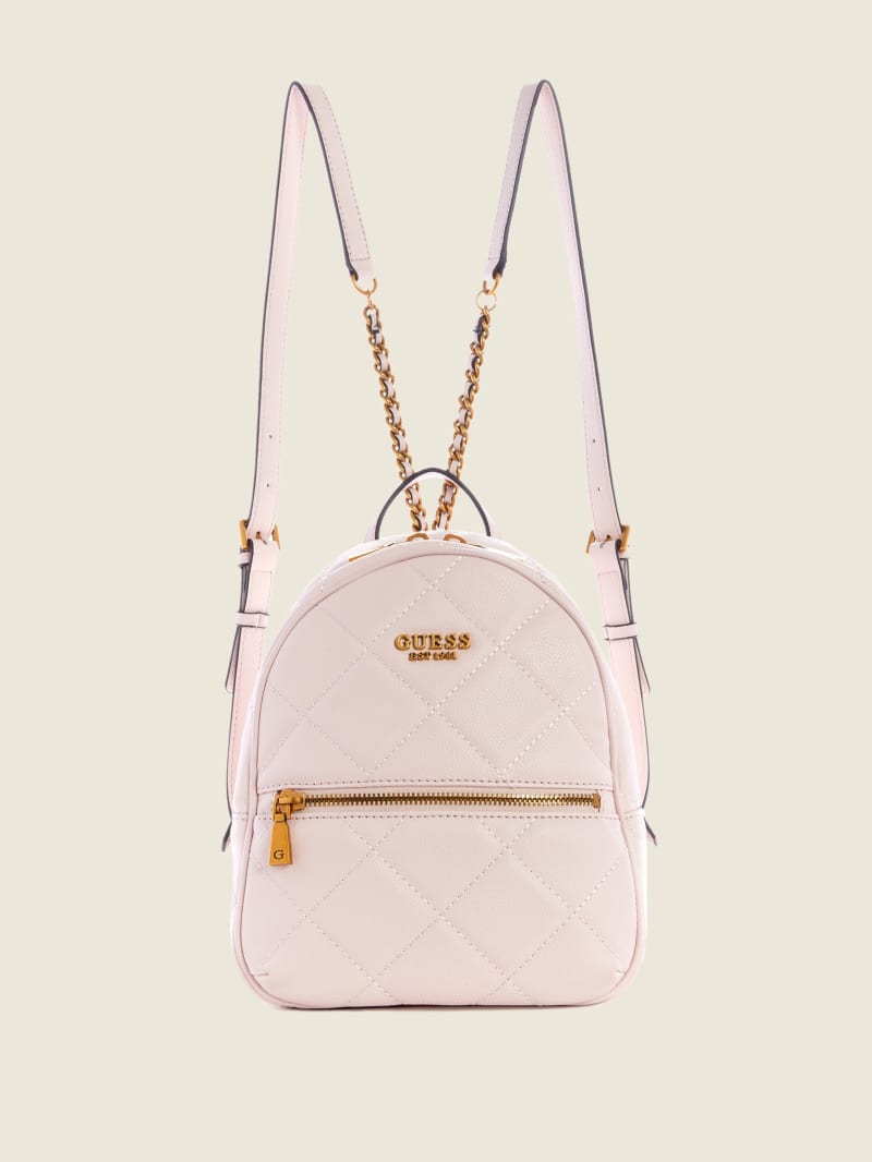 Pink Women's Guess Abey Quilted Backpacks | 7681940-AH