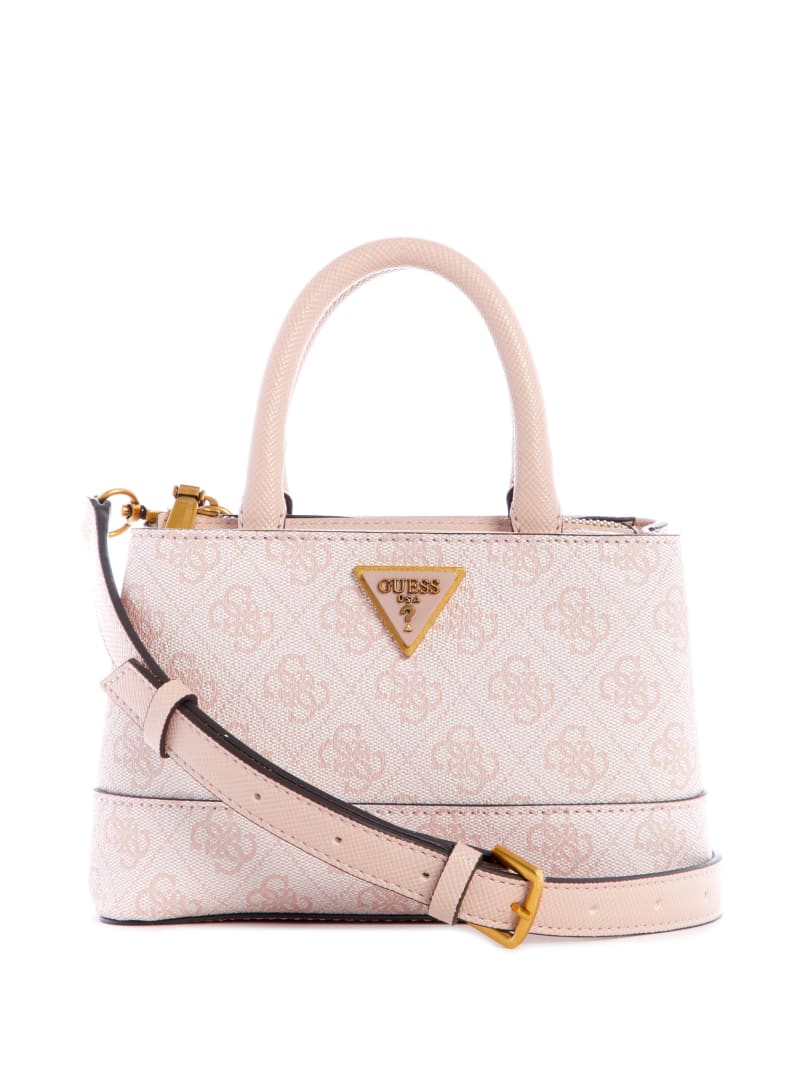 Pink Women's Guess Cordelia Logo Satchel Bags | 7190342-JS