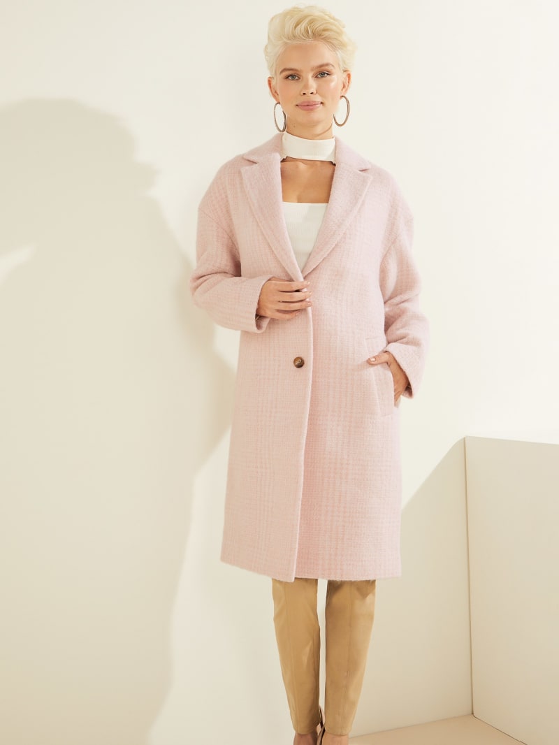 Pink Women's Guess Destiny Wool-Blend Coats | 8042576-VC