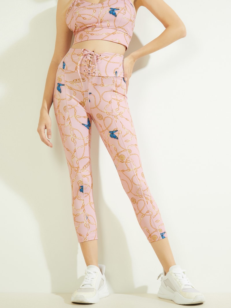 Pink Women's Guess Eco Dollie Leggings Pants | 6953408-DJ