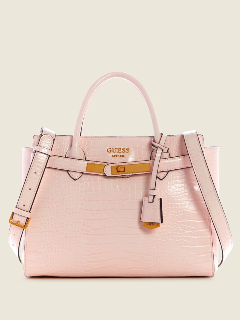 Pink Women's Guess Enisa High Society Satchel Bags | 0671492-XI