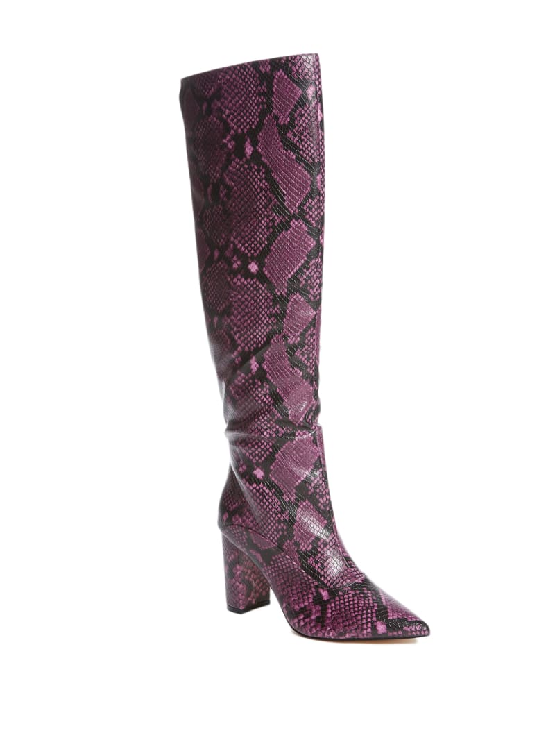 Pink Women's Guess Ladie Snake Boots | 3921784-NM