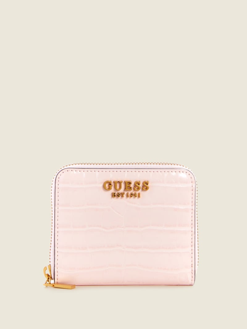 Pink Women's Guess Laurel Small Zip-Around Wallets | 4986357-AK