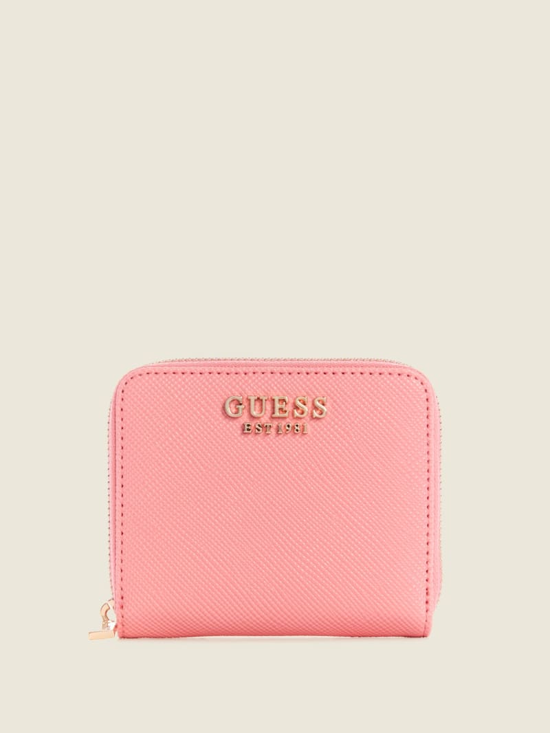 Pink Women's Guess Laurel Small Zip-Around Wallets | 9037286-LQ