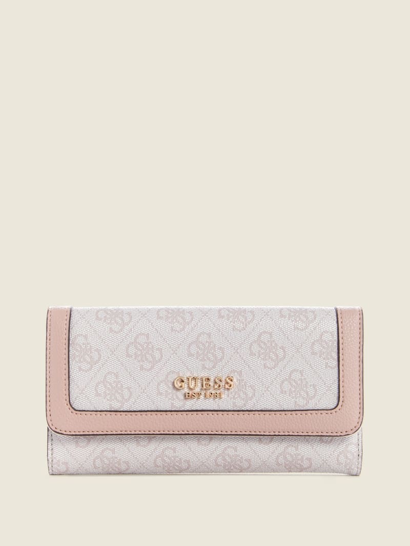 Pink Women's Guess Zadie Logo Multi Clutch Wallets | 2168350-PH