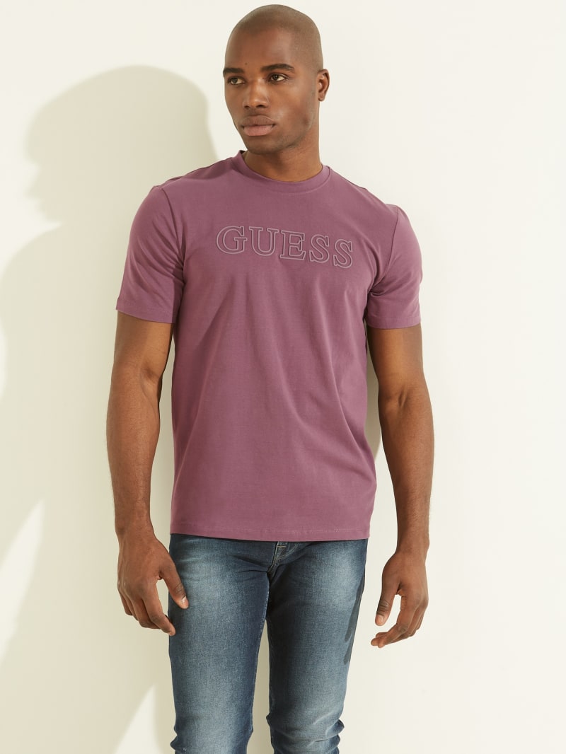 Purple Men's Guess Eco Alphy Active Tee T Shirts | 4807136-BX