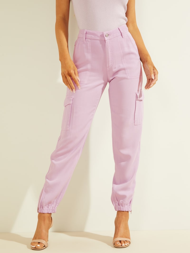 Purple Women's Guess Bowie Chino Cargos Pants | 4058392-EP