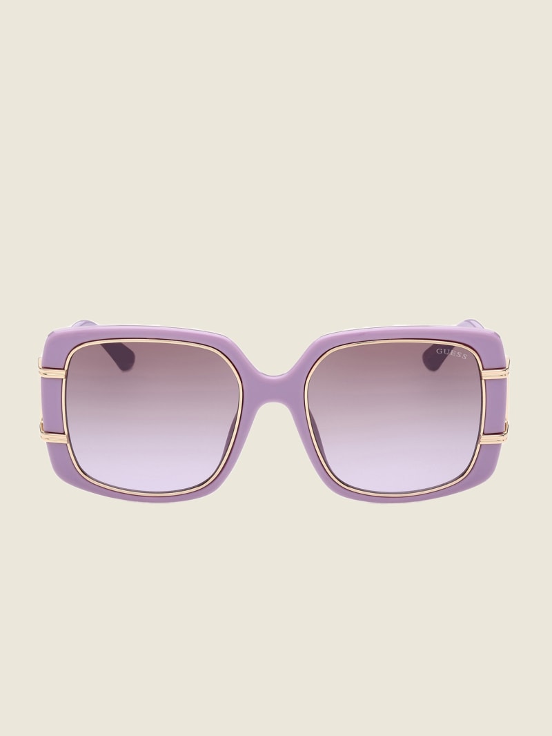 Purple Women's Guess Oversized Square Sunglasses | 1809674-GU