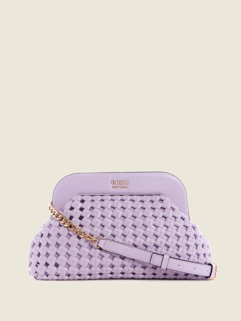 Purple Women's Guess Sicilia Frame Clutch Mini Bag | 0472385-XD