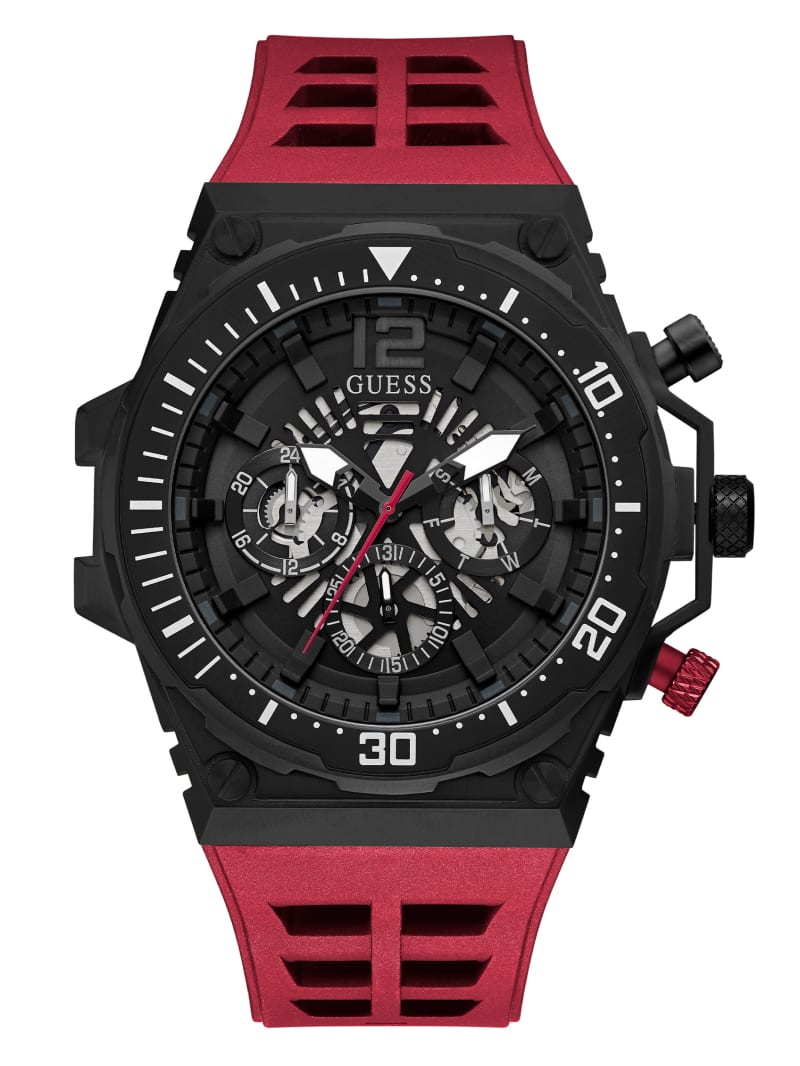 Red Men's Guess and Red Multifunction Watches | 7803925-PK