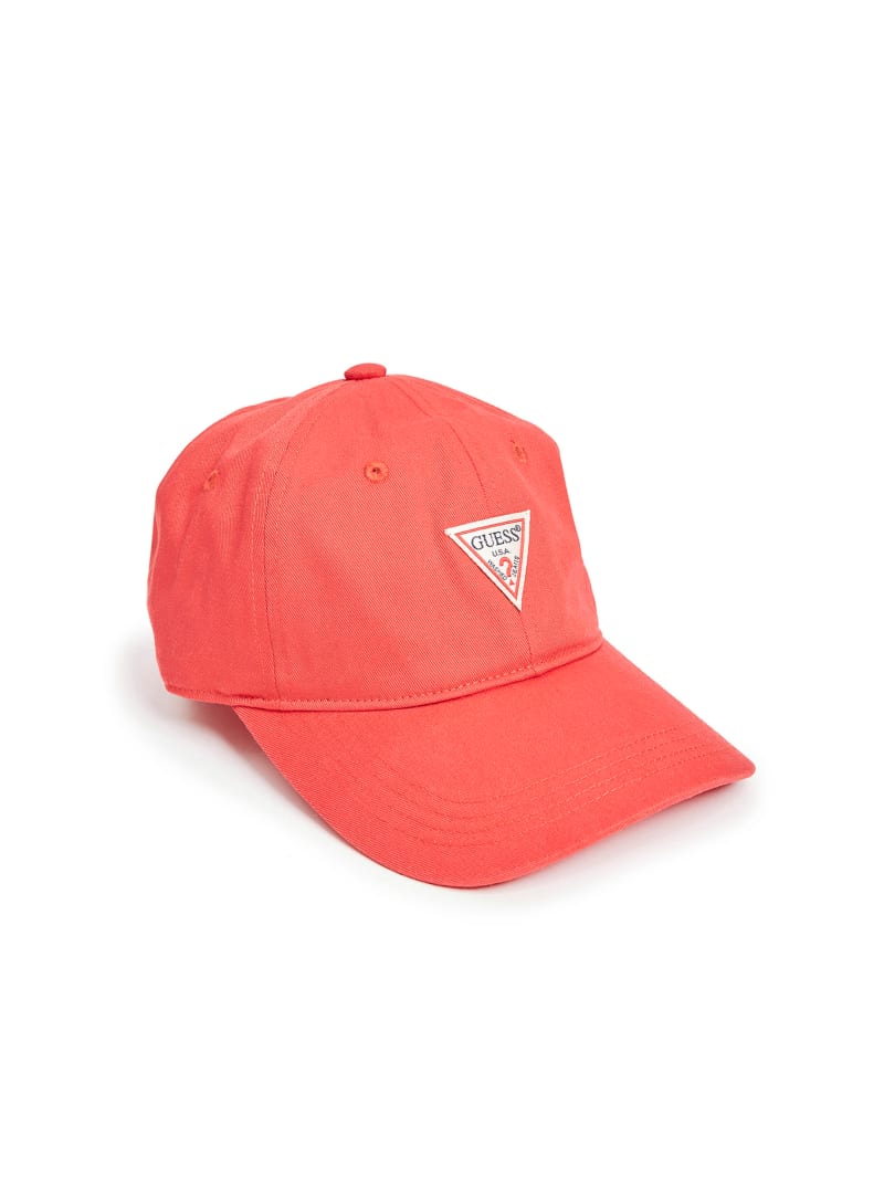 Red Women's Guess Logo Baseball Hats | 3840769-UT