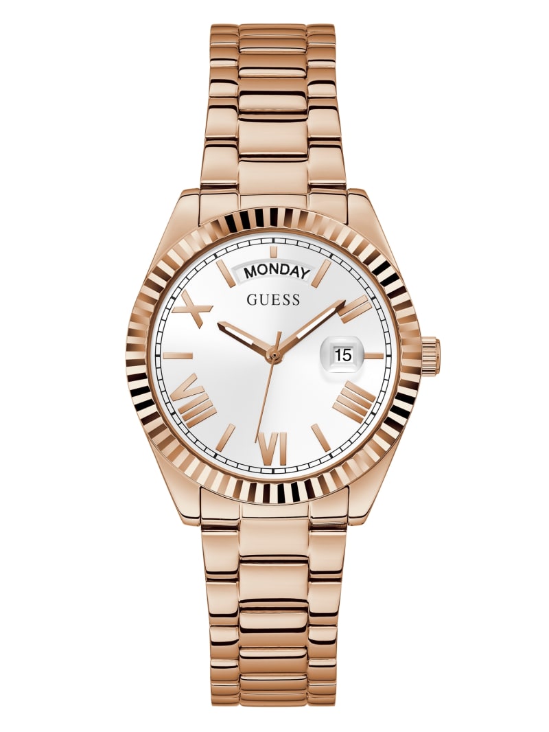 Rose Gold Women's Guess Rose Gold-Tone Analog Watches | 9540368-MI