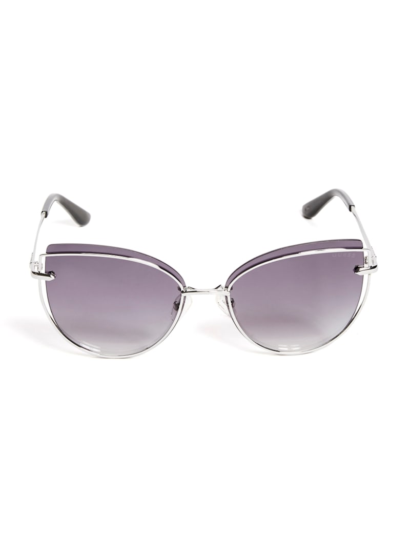 Silver Women's Guess Wired Cat Eye Sunglasses | 5839201-GM