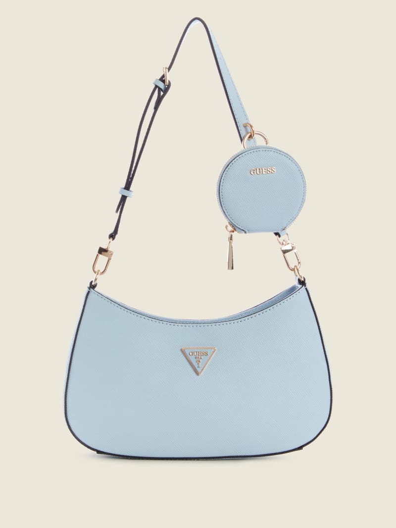 Turquoise Women's Guess Alexie Shoulder Bags | 1049832-IO