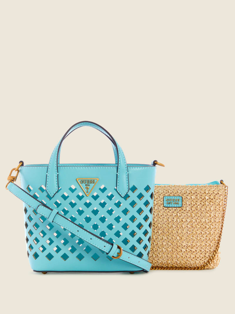 Turquoise Women's Guess Aqua Mini Bag | 6498370-LR