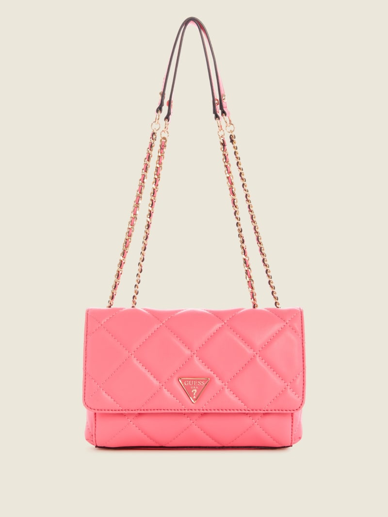 Wash Women's Guess Cessily Quilted Convertible Crossbody Bags | 2685491-BK