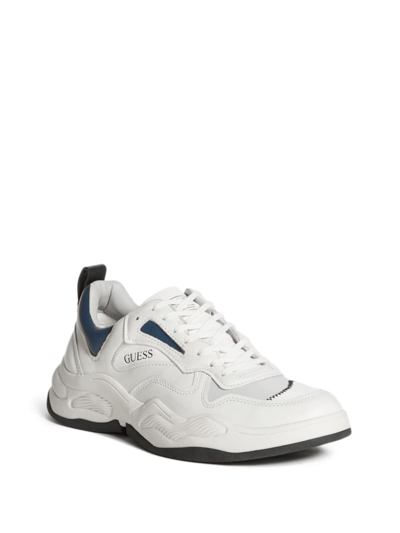 White Men's Guess Bassano Dad Sneakers | 8790624-DS